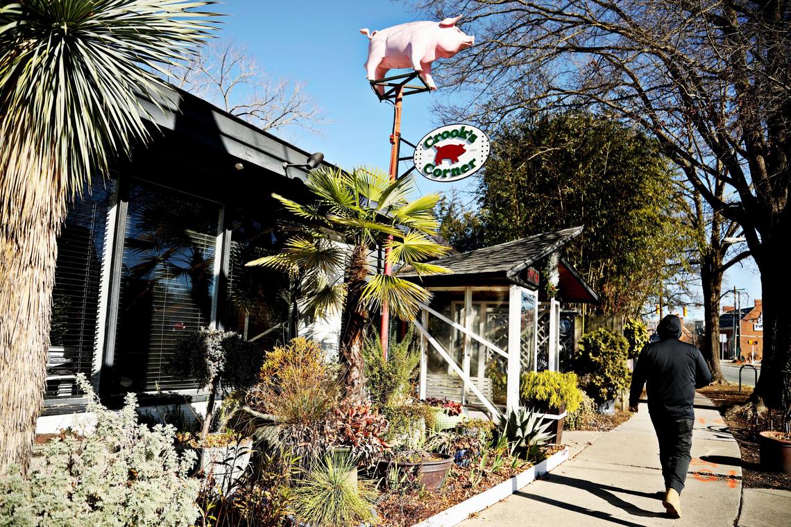 Crook’s Corner has been a fixture at the west end of Franklin Street for so long that the sculpture of a pig perched above the entrance is as familiar a Chapel Hill landmark as the Old Well.