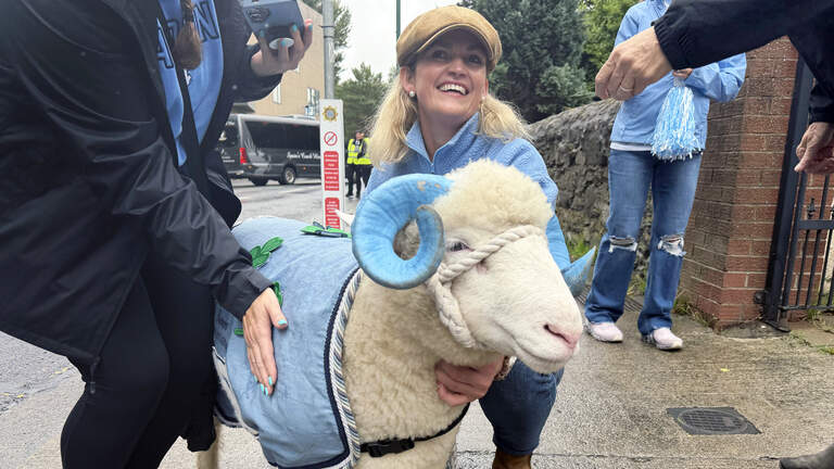 How a name in common brought UNC football’s living mascot tradition to Dublin