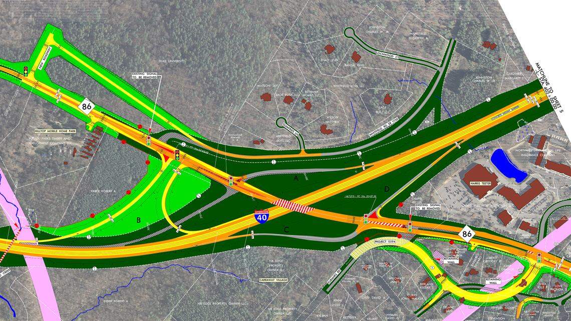 The N.C. Department of Transportation proposes to reconfigure the interchange of Interstate 40 and Martin Luther King Jr. Boulevard in Chapel Hill as part of a larger project to widen I-40 in Orange County.