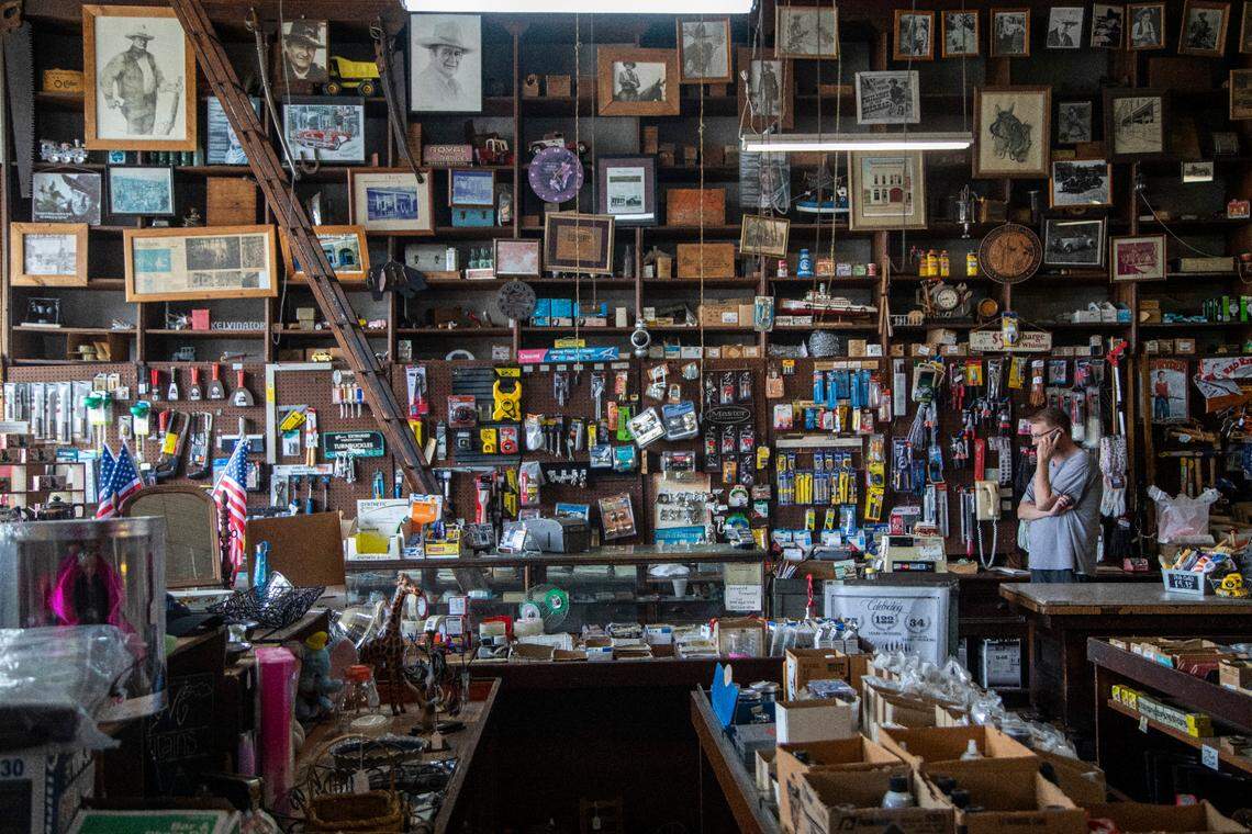 Danny Moore, the son of Jack Moore, helps runs the D.E. Turner & Co. Hardware on Main Street in Mooresville. Operating since 1899, the hardware store is the oldest business in Moorseville.
