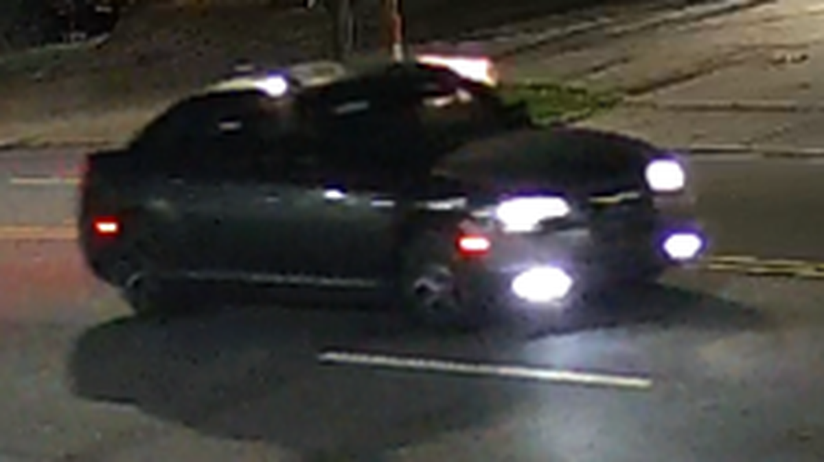 The suspect vehicle in a fatal, drive-by shooting appears to be a gray or dark colored 2015-2018 Chrysler 300.
