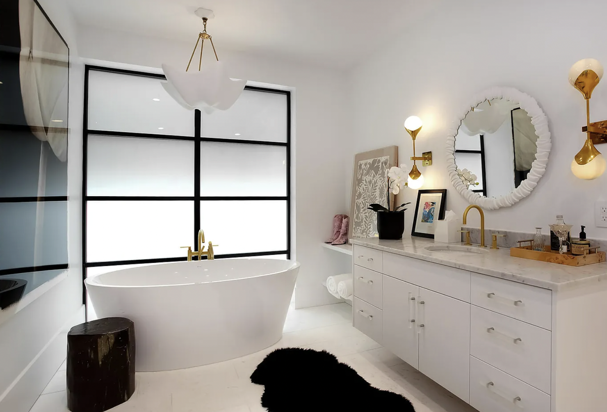 Inside one of 10 bathrooms at 330 Tenney Circle in Chapel Hill.