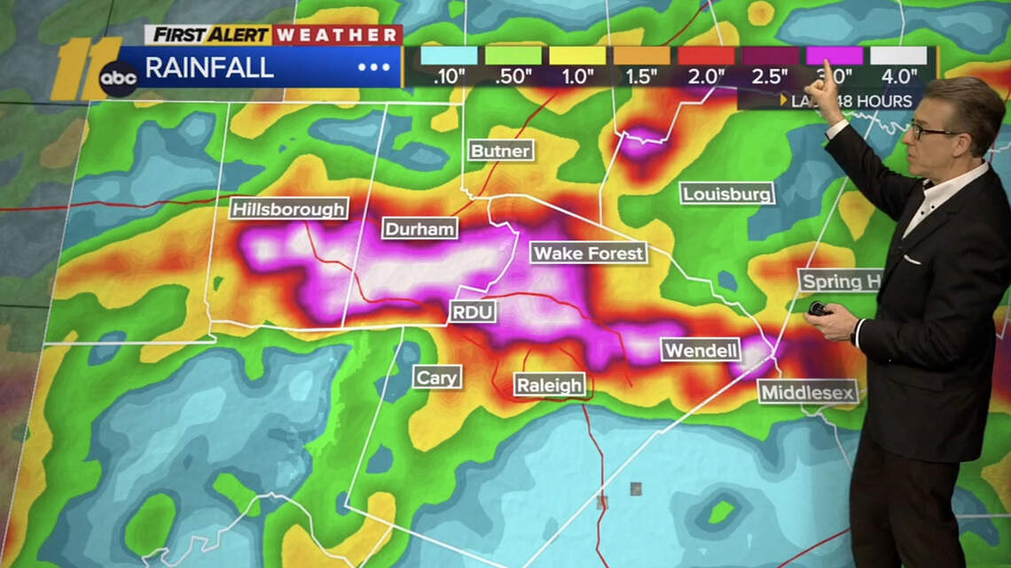 How much rain did the Triangle get this week? More storms, rain is possible