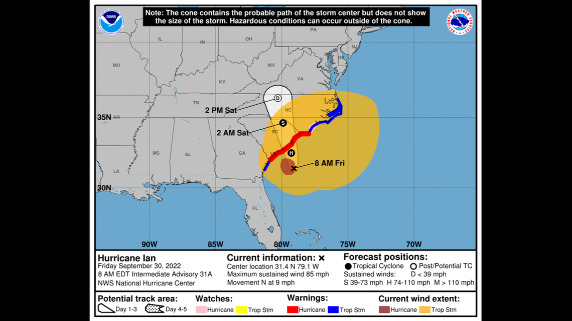 Watch Ian’s impact on live feeds as the tropical storm arrives in the Carolinas