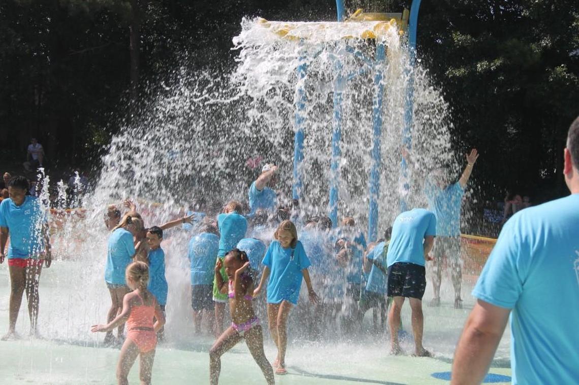The popular Splash Pad in Fuquay-Varina.