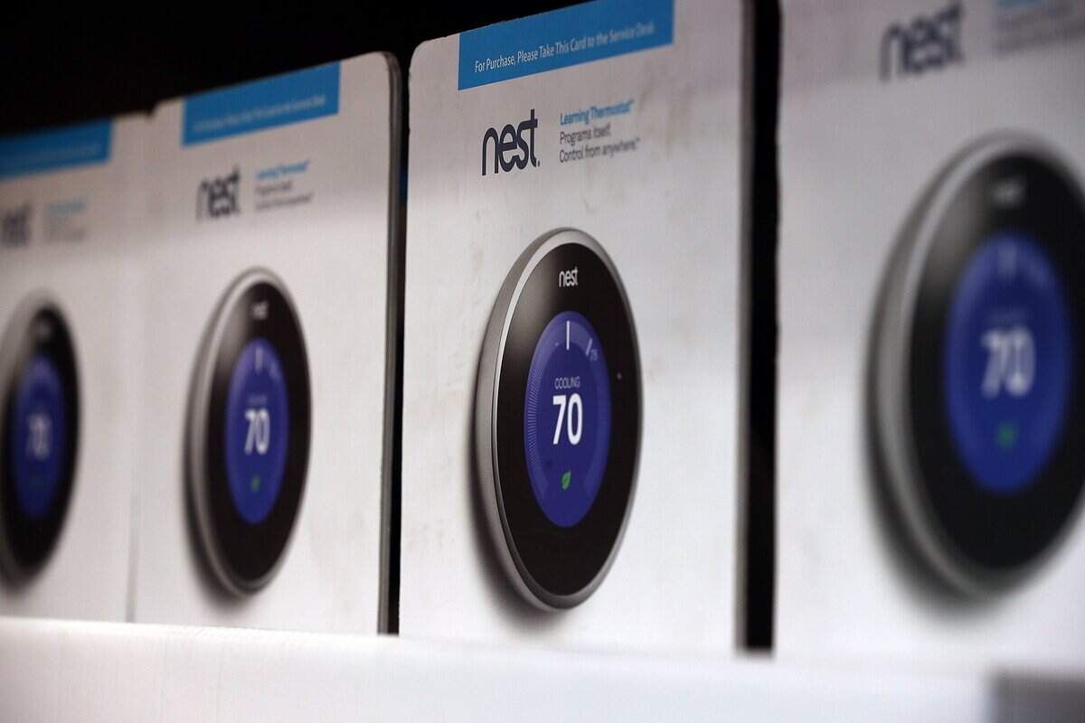 SAN RAFAEL, CA - JANUARY 13: The Nest Learning Thermostat is displayed at a Home Depot store on January 13, 2014 in San Rafael, California. Google announced today that it has acquired Palo Alto, Calif. based digital smoke alarm and thermostat company Nest for $3.2 billion in cash. (Photo by Justin Sullivan/Getty Images)