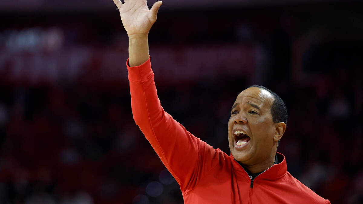 North Carolina State’s head coach Kevin Keatts gives instructions to his team during the second half of the Wolfpack’s 72-64 win over Georgia Tech at PNC Arena on Saturday, Feb. 4, 2023, in Raleigh, N.C.