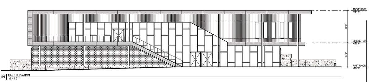 The entrance to the proposed ArtsCenter on Jones Ferry Road could face a stream and surrounding woods. Roughly half of the site cannot be developed because of the stream and town buffer rules.&nbsp;