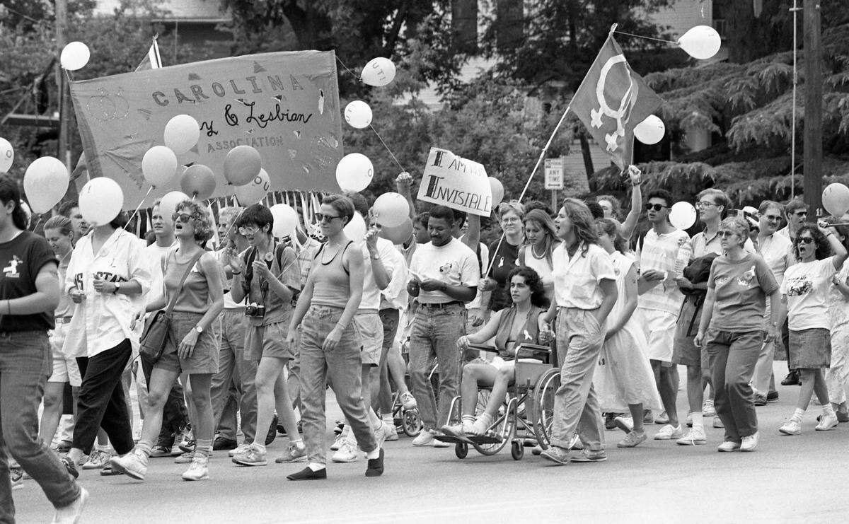 Raleigh’s first Gay Pride march was held Saturday, June 25, 1988, according to photos from The News & Observer archives.