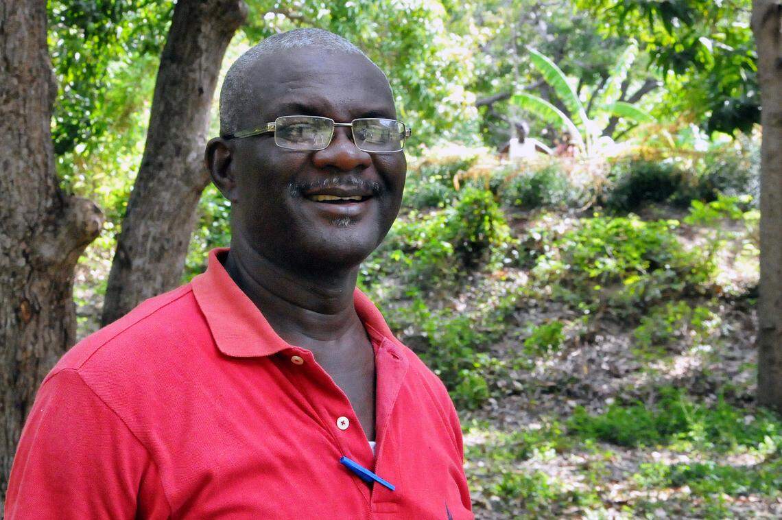 Jean Pere Nadieul is the founder of the children's home in Poteau and the head of Siloe Mission, which includes eight schools with 2,100 students. The five-acre agricultural project is on land between the children's home and one of the schools.