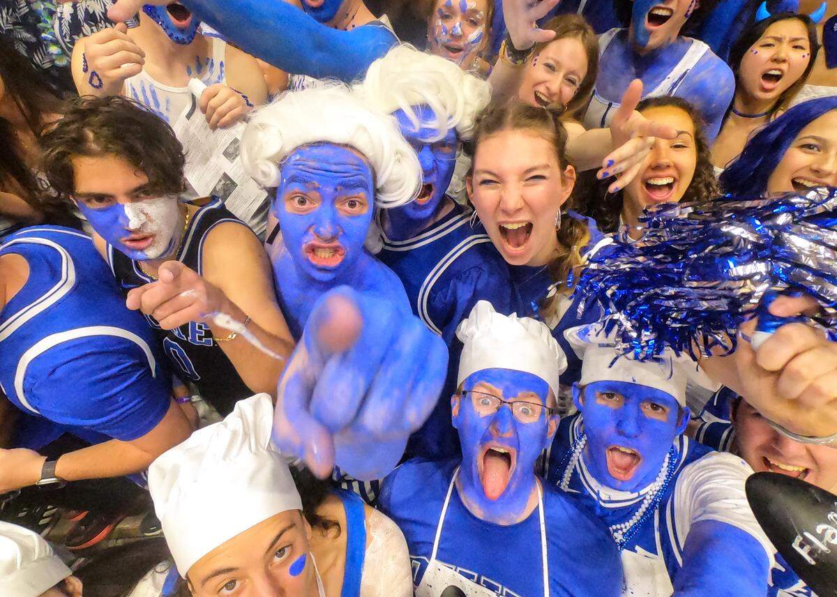 The Cameron Crazies are the ready for Duke’s game against UNC at Cameron Indoor Stadium in Durham, N.C., Saturday, Feb. 1, 2025.