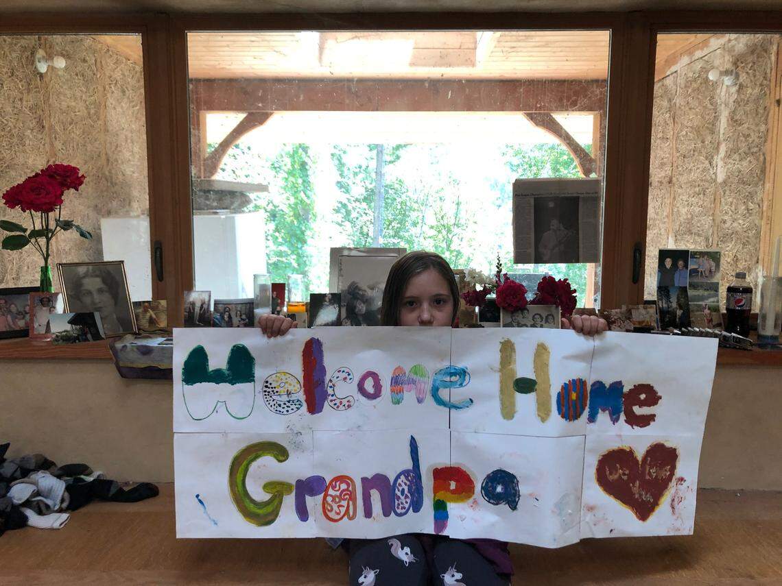 A picture of Aurellia Rain, 9, granddaughter of Alan Hurwitz, taken while Hurwitz was in the hospital in Denver.