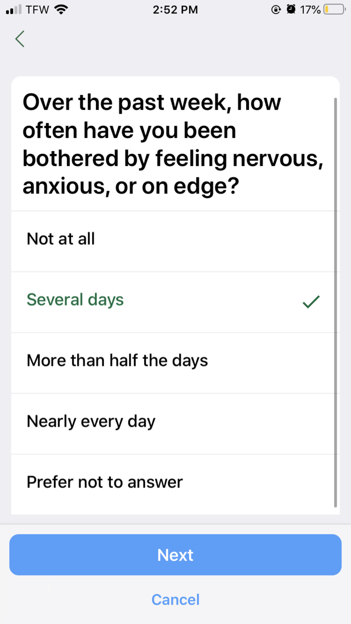 A screenshot from the Heroes Health app created by the UNC School of Medicine.