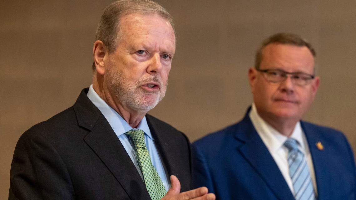 NC power couple Phil Berger, left, the Senate leader, and House Speaker Tim Moore, right, are keeping the public’s business private.