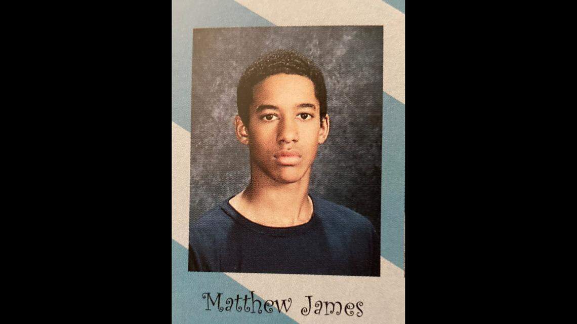Matt James in his 2006 8th grade yearbook photo at Durant Road Middle School in Raleigh. James, a Raleigh native, is the first Black star of “The Bachelor” on ABC.