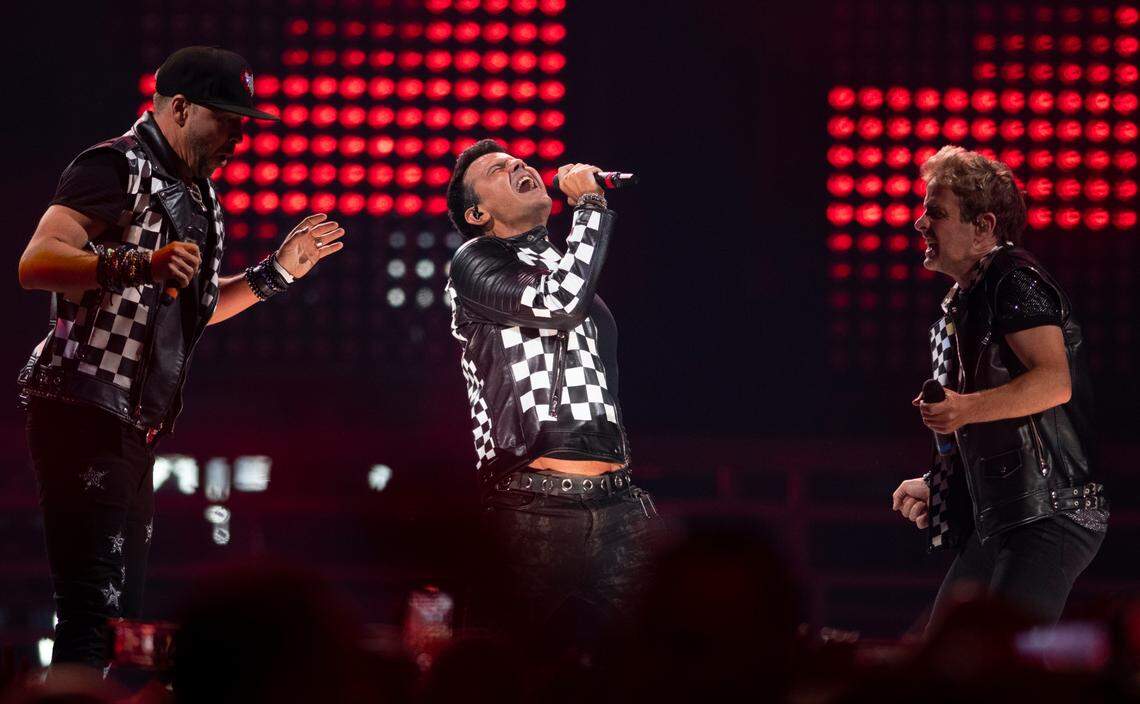 New Kids on the Blockin concert on the “Mixtape 2022 Tour” at Raleigh, N.C.’s PNC Arena, Friday night, July 22, 2022.