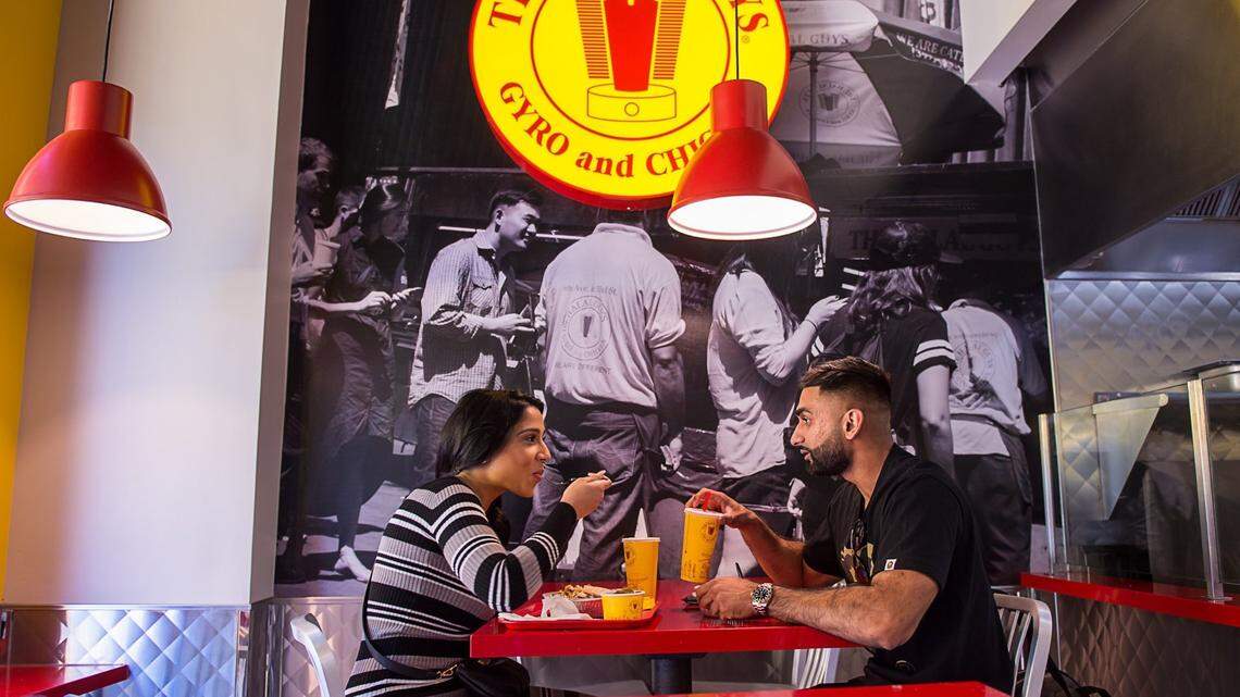 A chain restaurant serving American halal food has opened in Cary.
