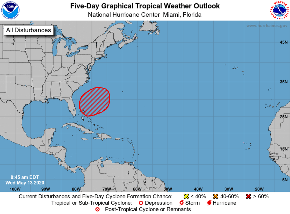 A tropical disturbance could bring big waves and strong rip currents to parts of the Carolina coast.