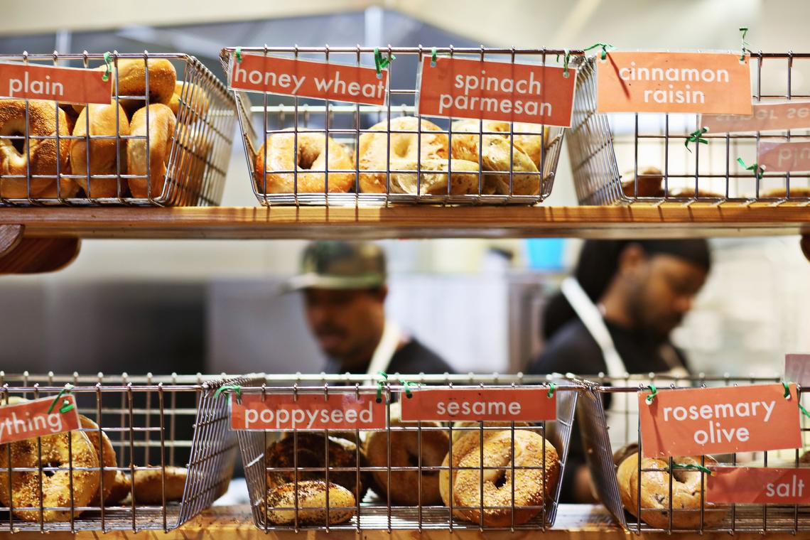 The Bagel Bar has a location in Durham and one in Chapel Hill.