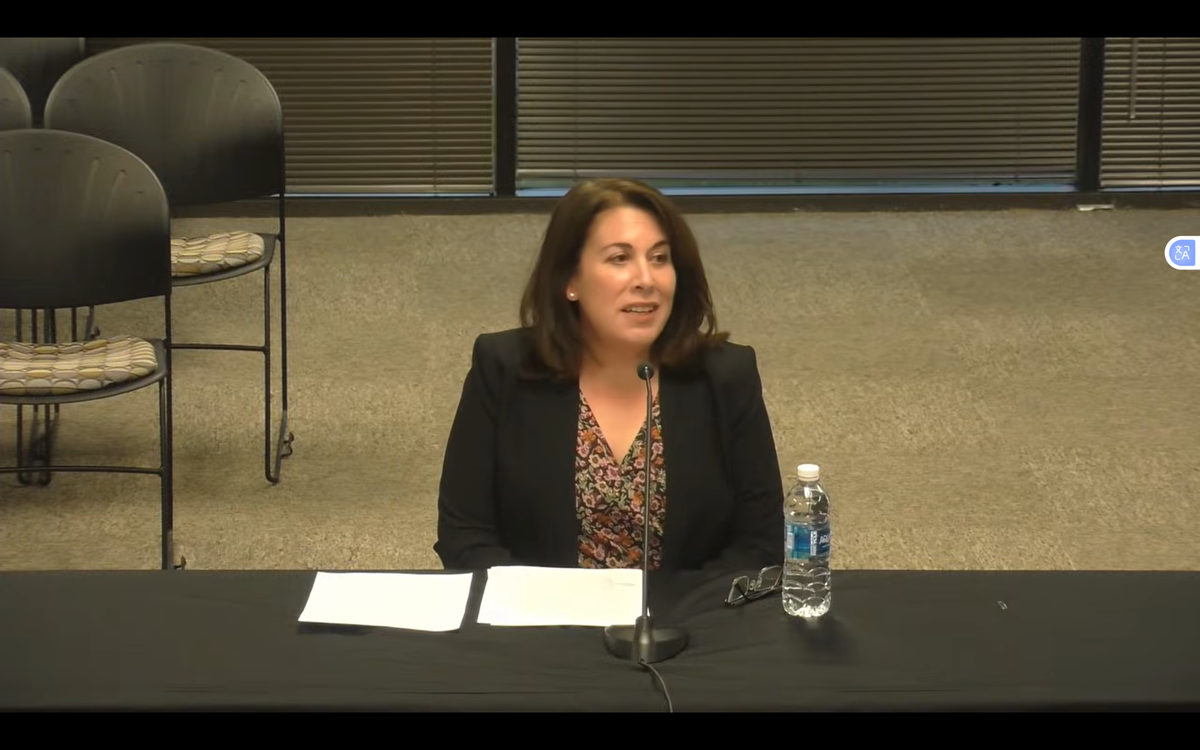 Jennifer Job interviews for a vacancy on the Wake County school board on Nov. 25, 2025. The board picked her to fill the seat.