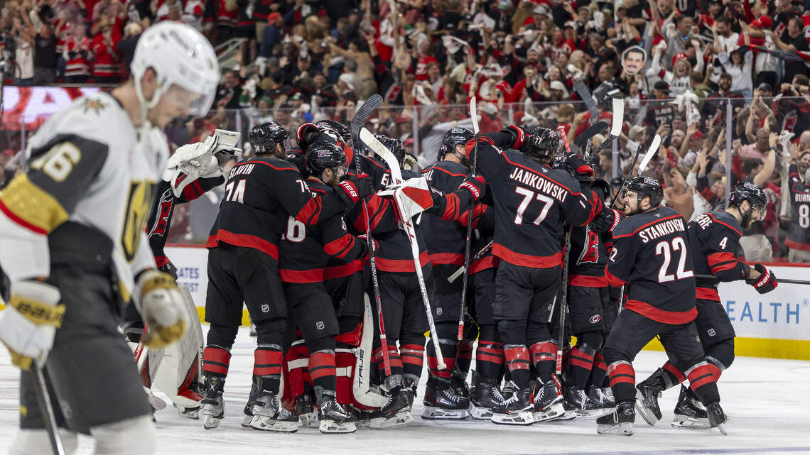 Canes come back for a dramatic Game 2 win against Vegas Golden Knights. Here are photos from NC