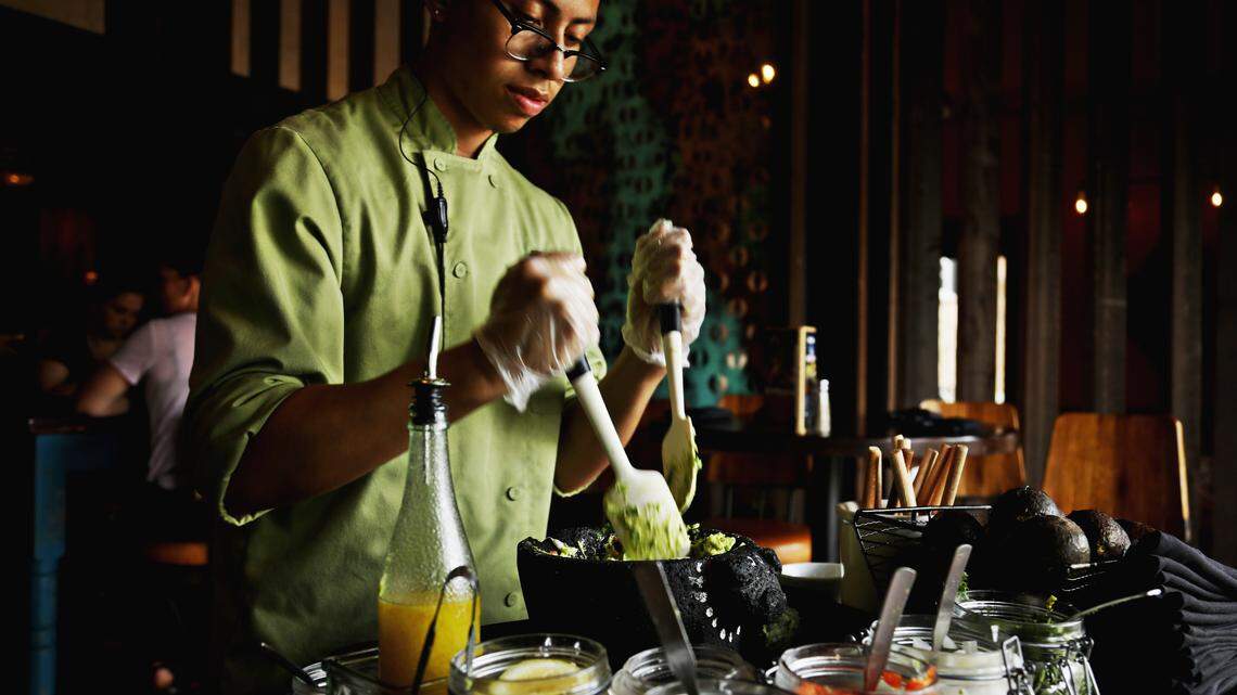 Guacamole prepared tableside is among Uncle Julio’s appetizer options.