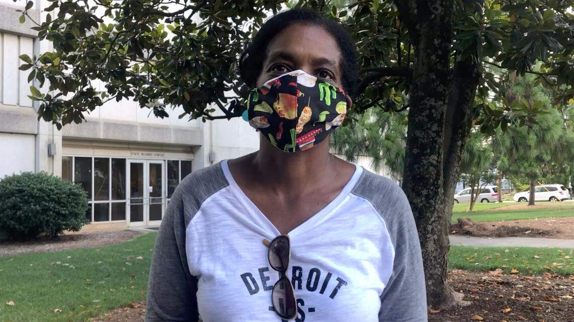 Stephanie Johnson, 58, Raleigh. “It’s a lot of injustice. I’m really out (here) for injustice and hopefully to make a change.”