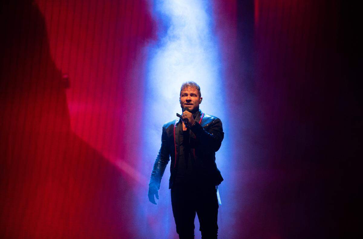 Brian Littrell and Backstreet Boys in concert at Coastal Credit Union Music Park at Walnut Creek in Raleigh, N.C., Saturday night, June 25, 2022.