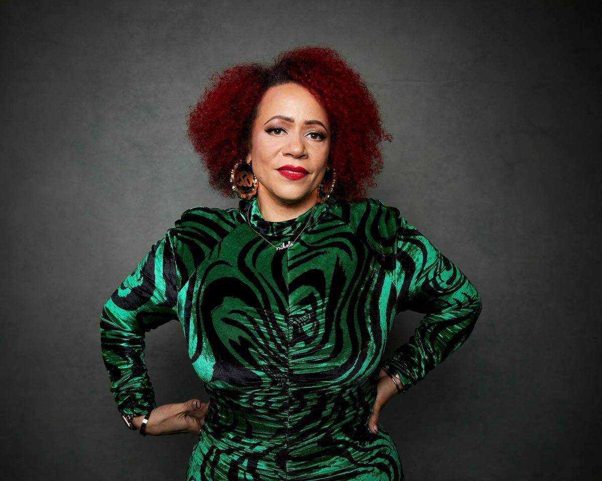 Executive producer Nikole Hannah-Jones poses for a portrait to promote the series “The 1619 Project” during the Sundance Film Festival on Friday, Jan. 20, 2023, in Park City, Utah.