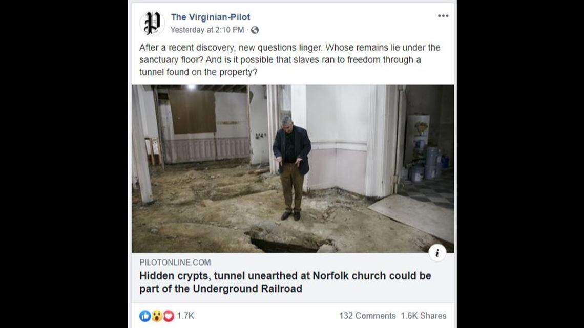 A discovery at a Virginia church may be connected to the Underground Railroad.