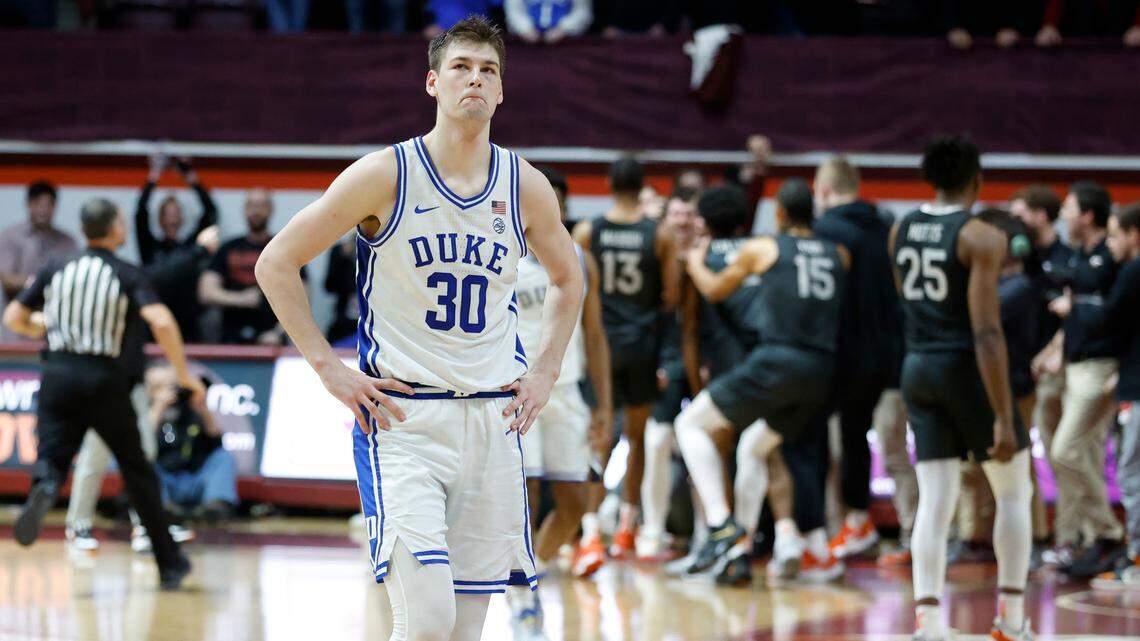 Duke basketball’s road woes continue as Blue Devils fall to struggling Virginia Tech
