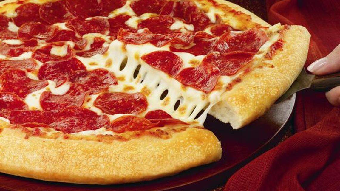 A pizza from Pizza Hut.