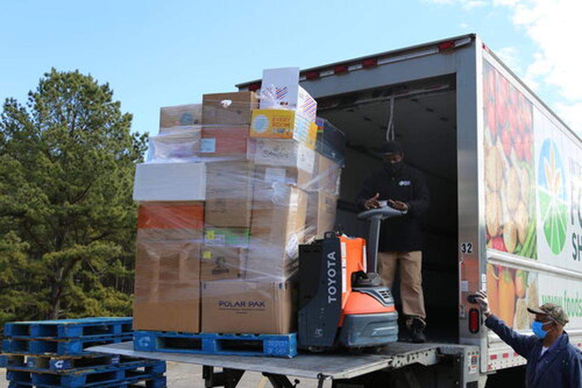 The Inter-Faith Food Shuttle, along with the Food Bank of Central & Eastern North Carolina, regularly pick ups leftover food from grocery stores at the end of the day in and around the Triangle.