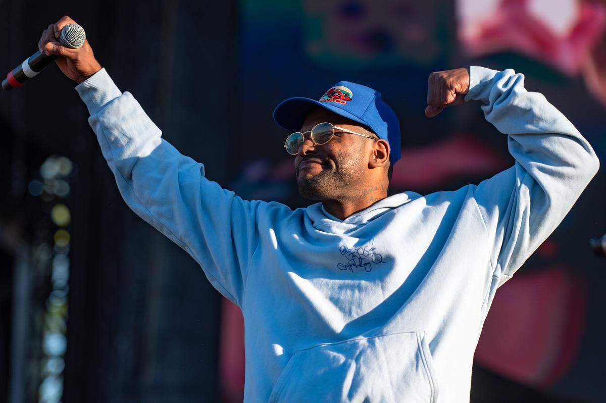 Schoolboy Q performs at the first day of Dreamville Music Festival in Dix Park in Raleigh, NC on Saturday, April 6, 2024.