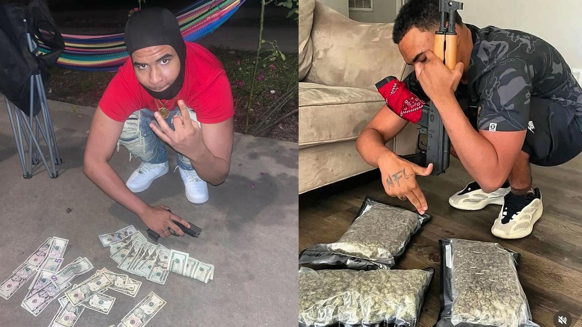 Photos from an Instagram account law enforcement tied to Ja’Kailyn Debnam, 18, show him posing with guns, cash and marijuana. Debnam is charged with murder in two separate shootings in Wake County.