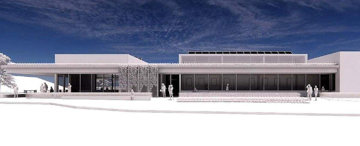 An architect’s vision of the entrance to Hillsborough’s future Amtrak train station off Churton and Orange Grove streets.