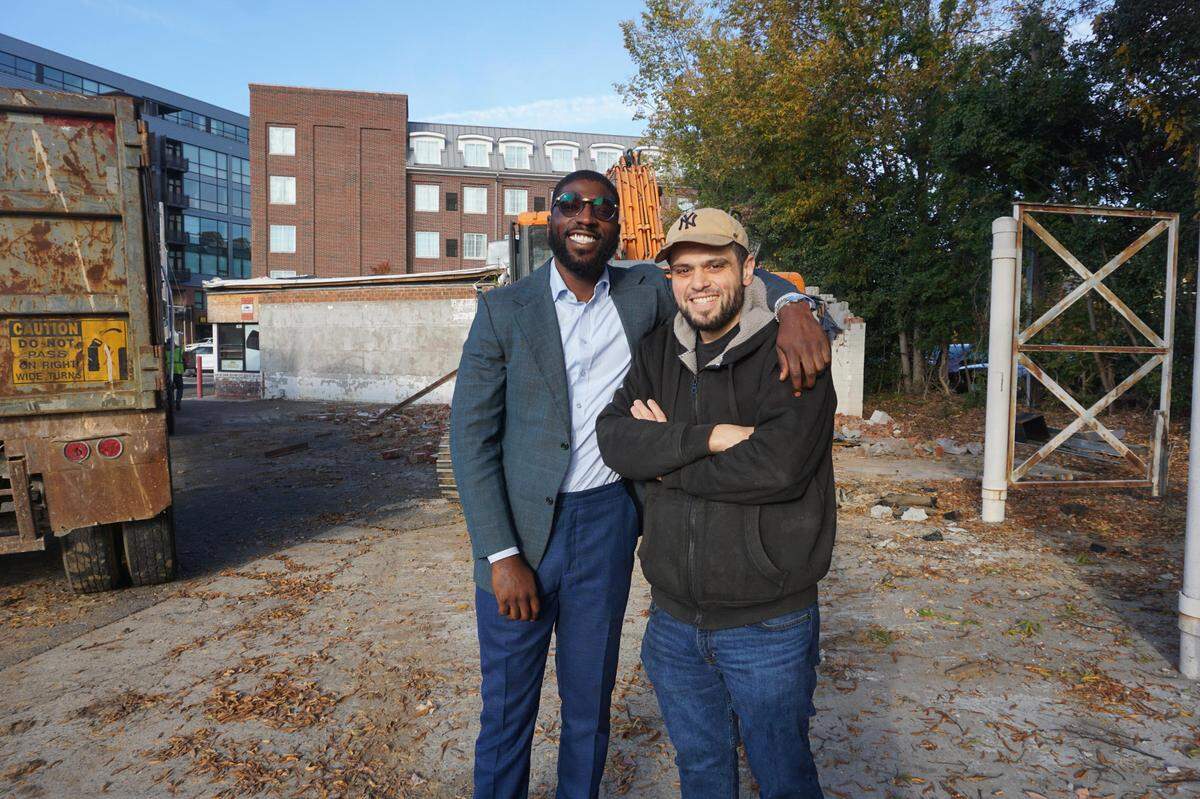 Rakeem Chambers and Ziad Lobabb, founder of High Good, are redeveloping 106 Watts Street in Durham.