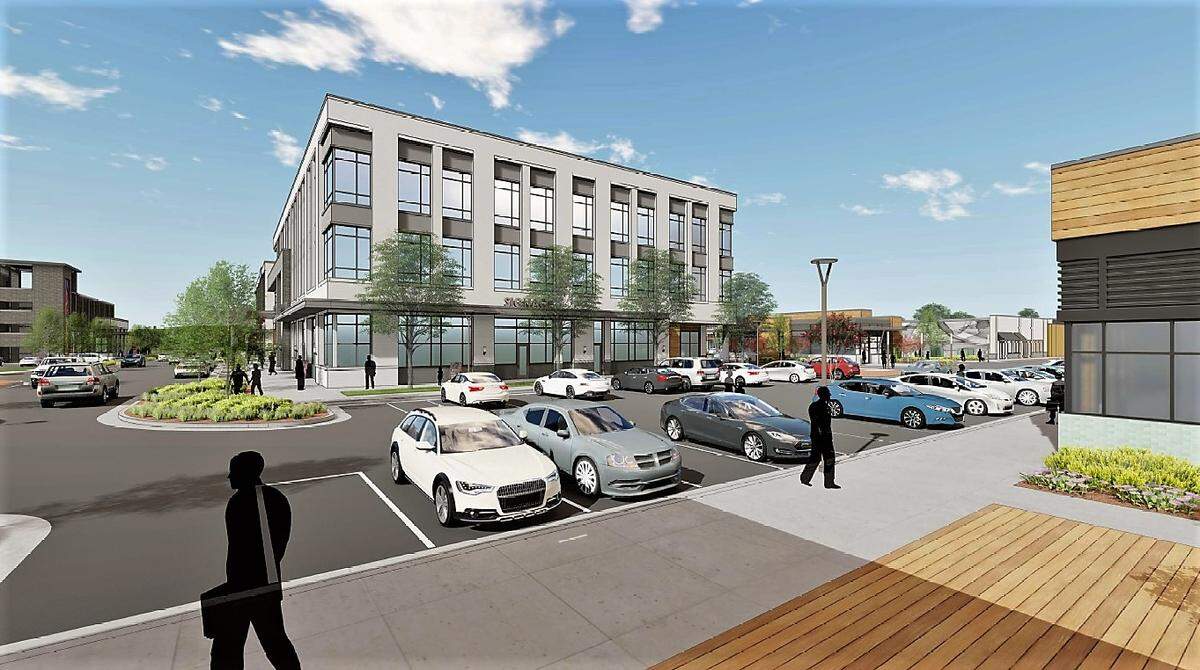 The Fordham Boulevard side of University Place mall (in background) in Chapel Hill would be transformed by plans now approved or awaiting approval from the town’s Community Design Commission.