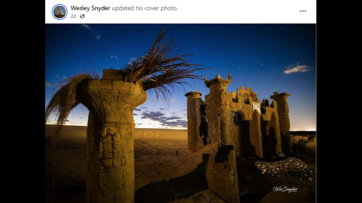 Outer Banks photographer Wes Snyder recently posted a photo of the castle on social media. “It’s a really cool piece of Outer Banks history,” he says.