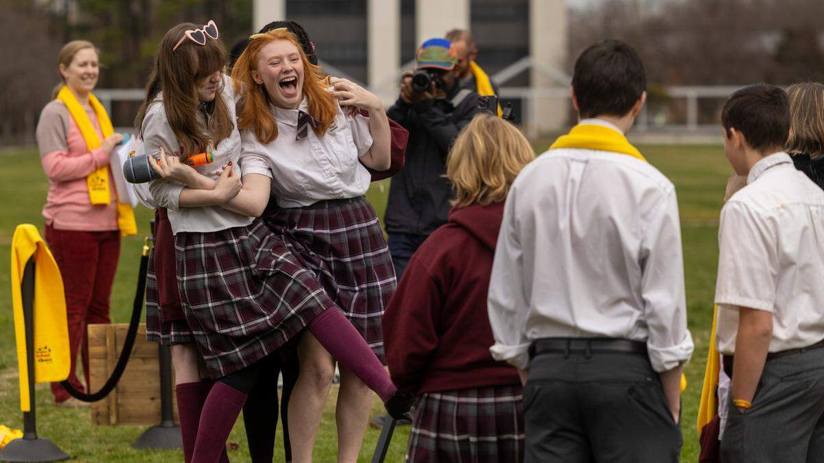 School voucher supporters celebrate National School Choice Week during a rally on Halifax Mall in front of the Legislative Building in Raleigh on Wednesday, Jan. 24, 2024.