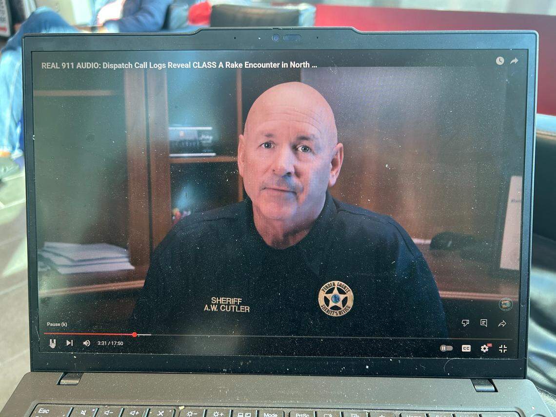 A screenshot of Pender County Sheriff Alan W. Cutler being interviewed on a Carolina Case Files episode on YouTube, describing the mysterious “It’s not human” 911 call.