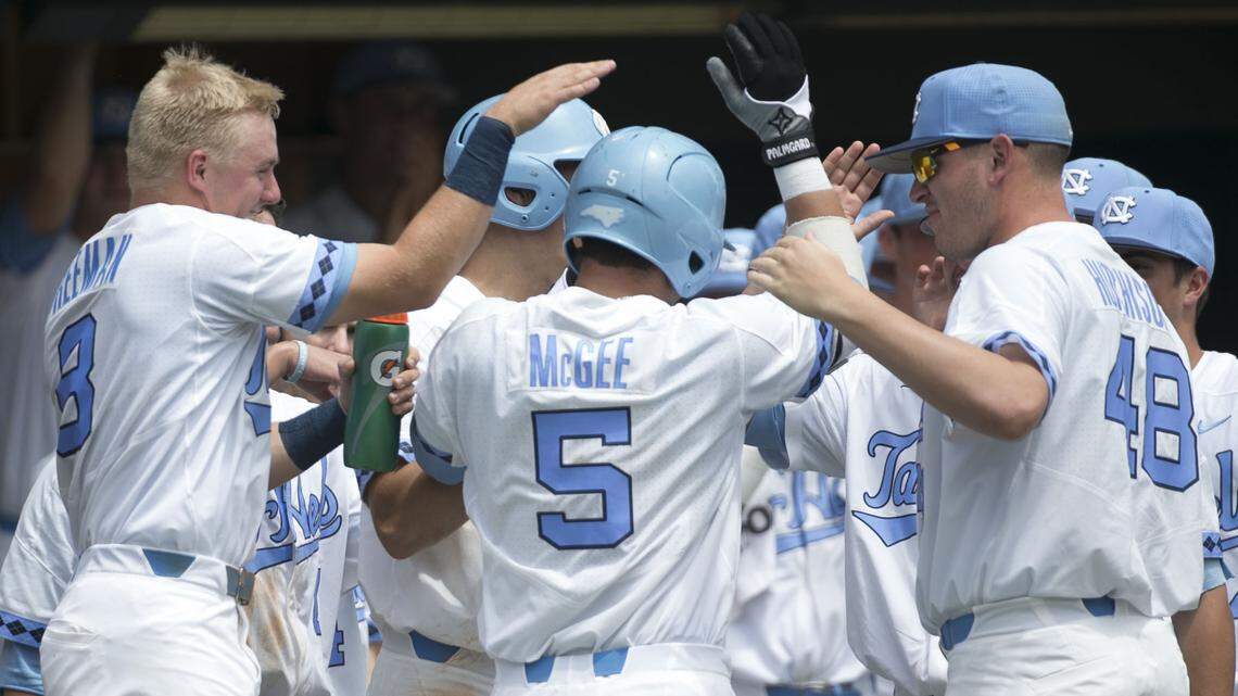 North Carolina closed out a sweep of Virginia Tech on Saturday to take the No. 1 seed in the ACC baseball tournament.
