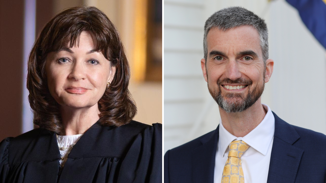 Republican Valerie Zachary, left, and Democrat Ed Eldred, right, are running for NC Court of Appeals seat 14.