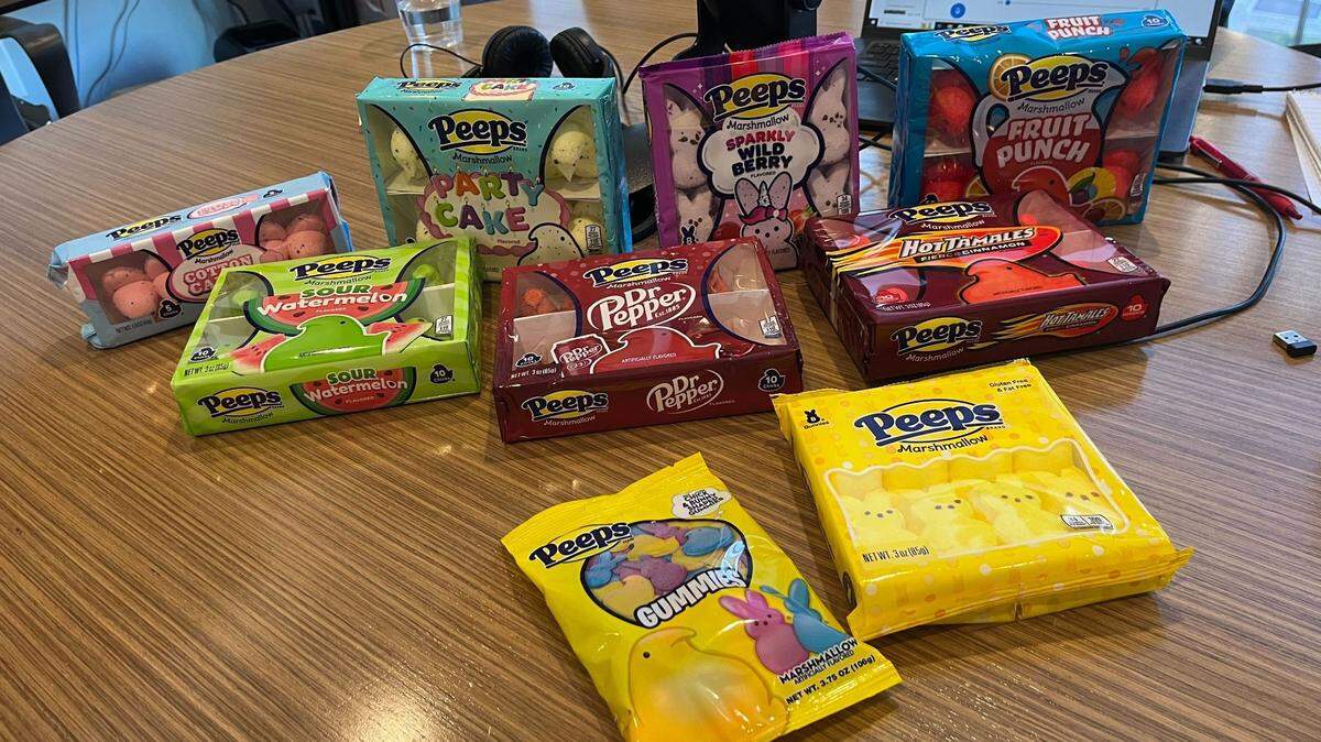 Moments before The News & Observer Peeps Taste Test got underway. The marshmallow Easter candy is iconic, but divisive.