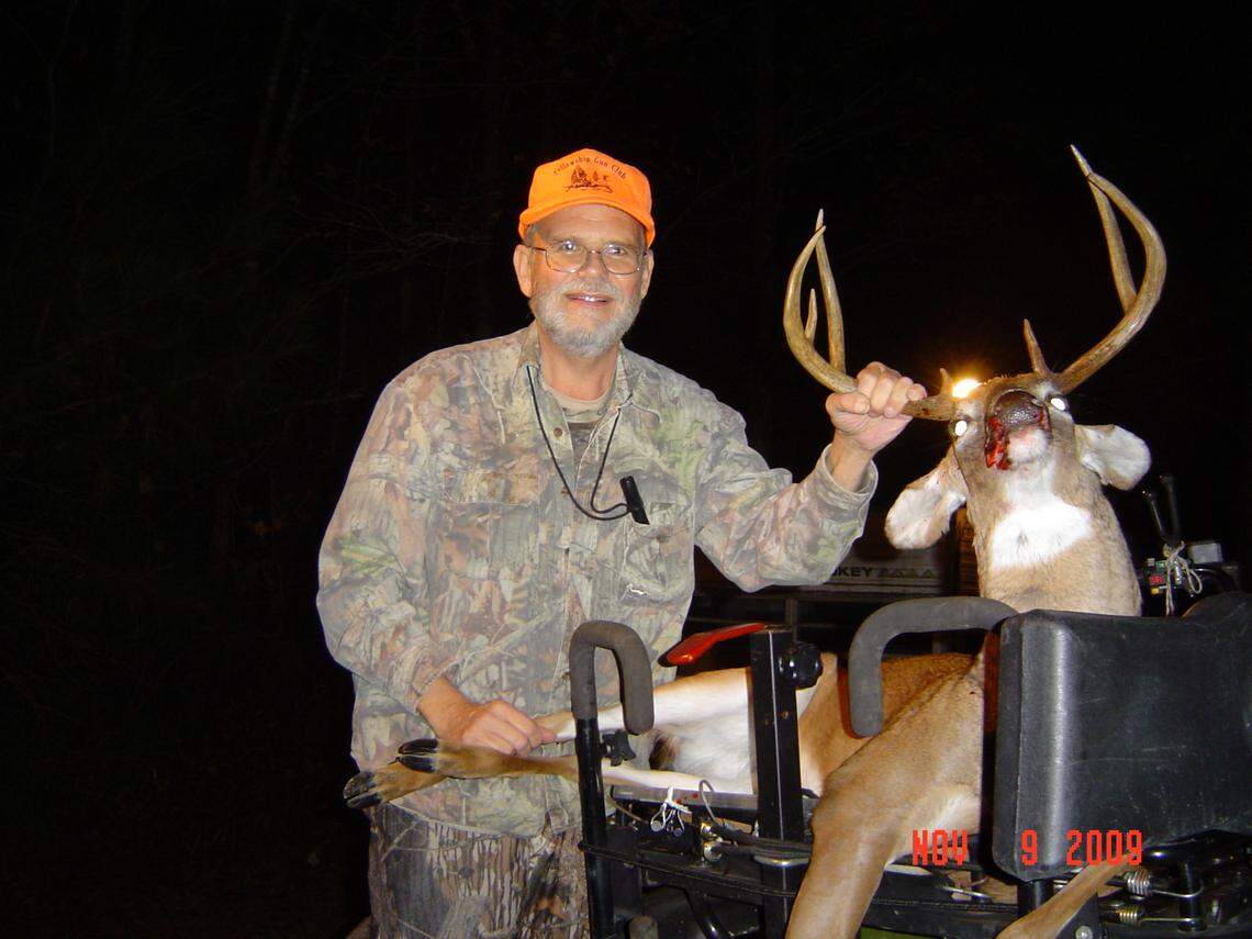 Phillip Dechene, an avid hunter, has his cremated remains buried inside his Remington shotgun shell box at Oakwood Cemetery in Raleigh.