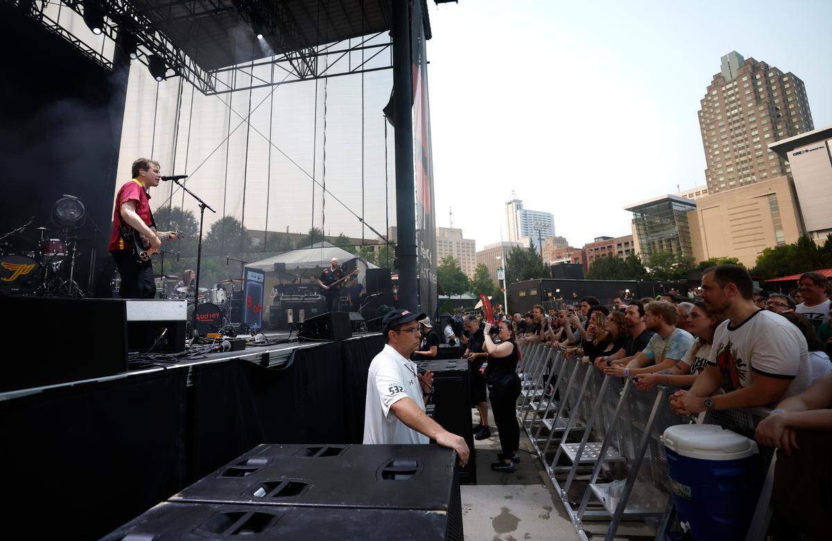 Franz Ferdinand opens for the Pixies during a concert at Red Hat Amphitheater in Raleigh, N.C., Friday, June 16, 2023.