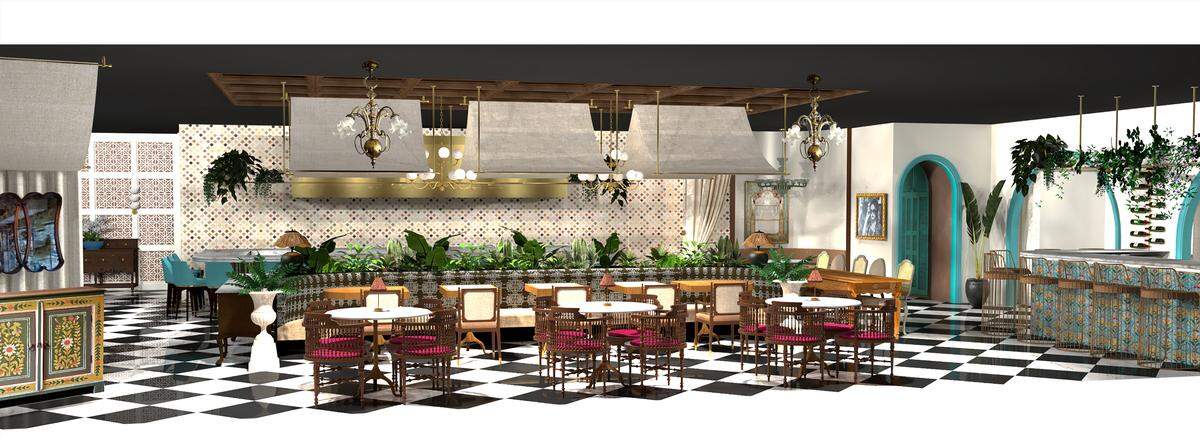 Pictured is rendering of the new Cheeni location slated to open in the Horseshoe at Hub RTP in 2025.