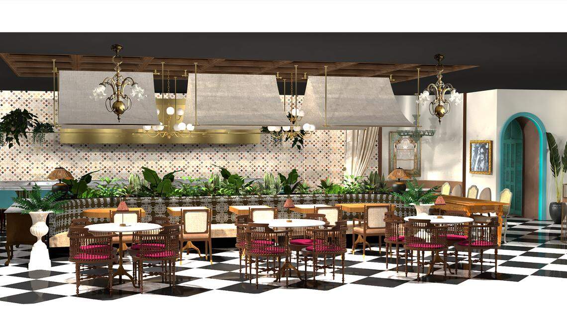 Pictured is rendering of the new Cheeni location slated to open in the Horseshoe at Hub RTP in 2025.