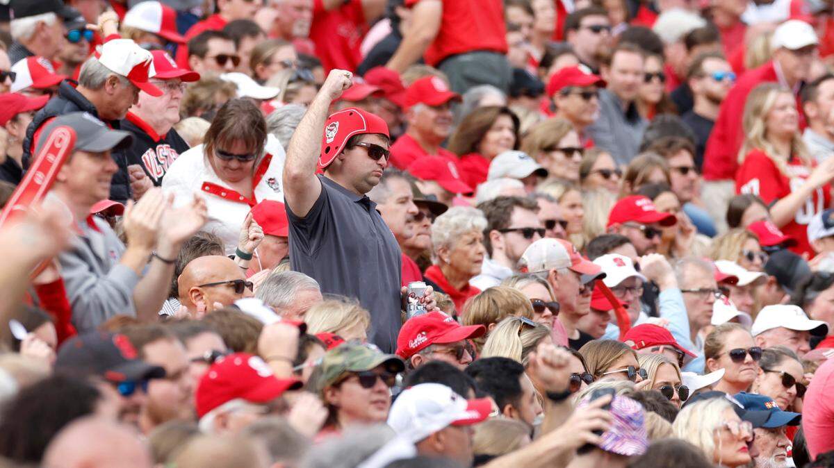 Fans cheer on the Wolfpack during the first half of N.C. State’s game against Stanford at Carter-Finley Stadium in Raleigh, N.C., Saturday, Nov. 2, 2024.