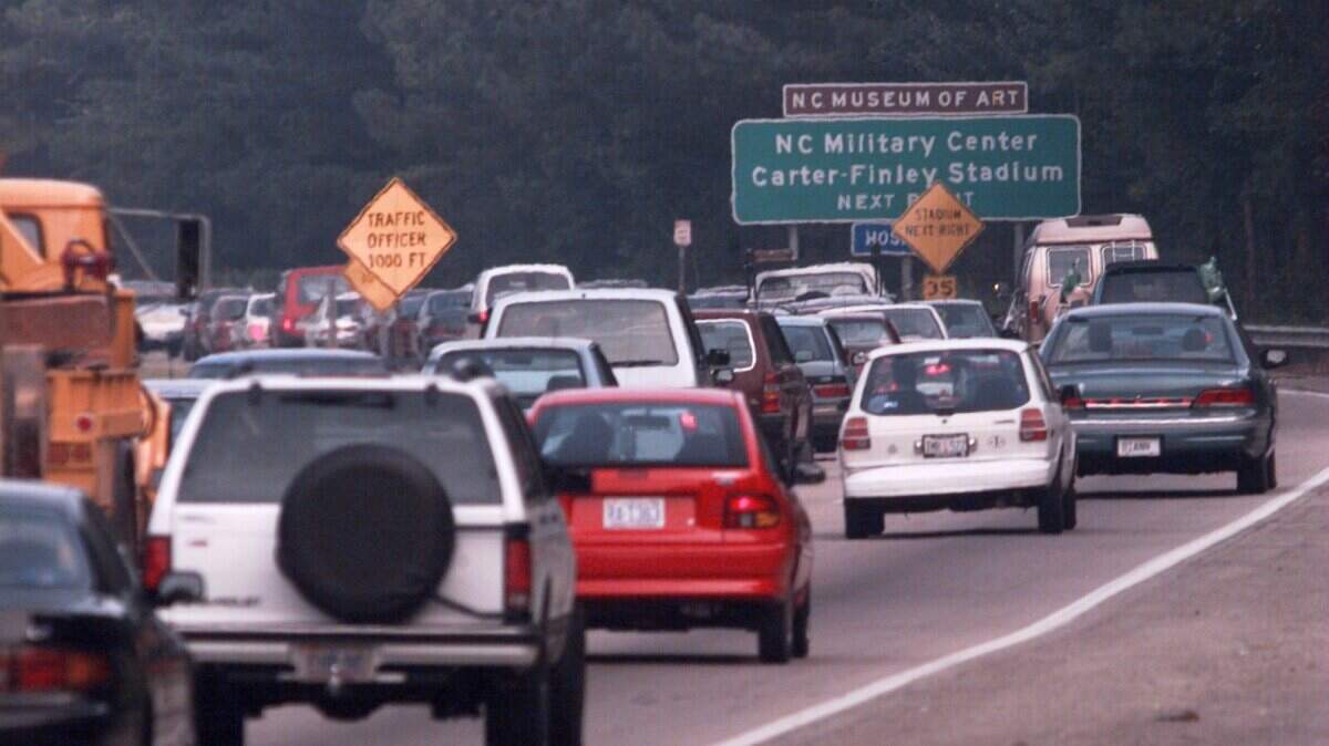 The exit ramp off Interstate 40 is closed at Exit 289 (Wade Avenue) Thursday morning.